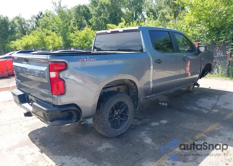 2021 Chevrolet Silverado 1500 4Wd Short Bed Custom Trail Boss from USA, damaged, VIN 1GCPYCEFXMZ215375